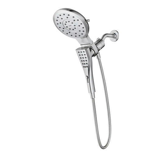 Verso Round Eight-Function 7" Diameter Spray Head with Handshower