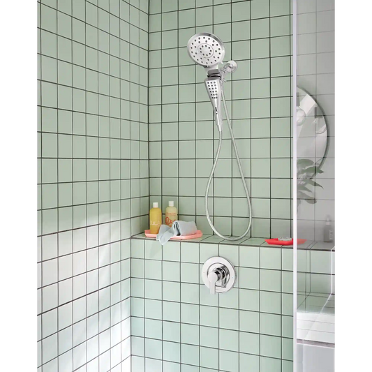Verso Round Eight-Function Eco-Performance 7" Diameter Spray Head with Handshower