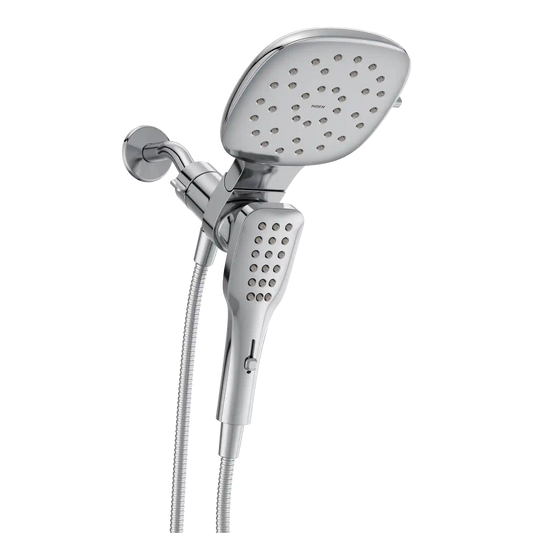 Verso 7" Eco-Performance Square Dual Head Combination Shower with Infiniti Dial In