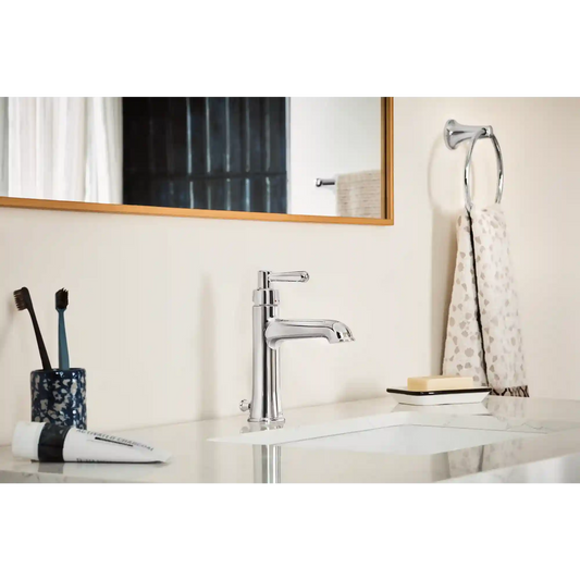 Ember Chrome one-handle low arc bathroom faucet