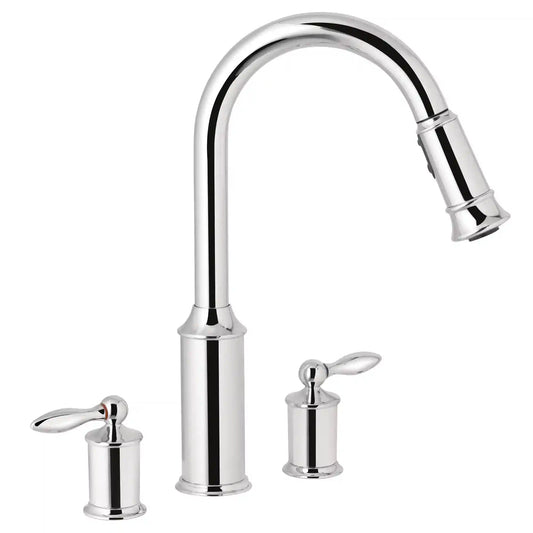 Aberdeen Two-Handle High Arc Pulldown Kitchen Faucet