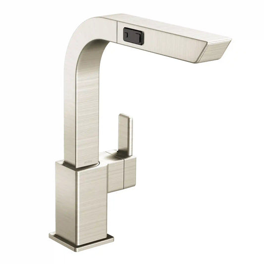 90 Degree One-Handle High Arc Pullout Kitchen Faucet