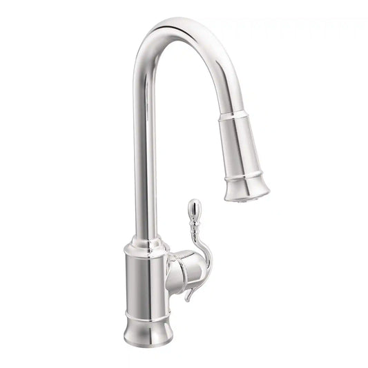 Woodmere One-Handle High Arc Pulldown Kitchen Faucet