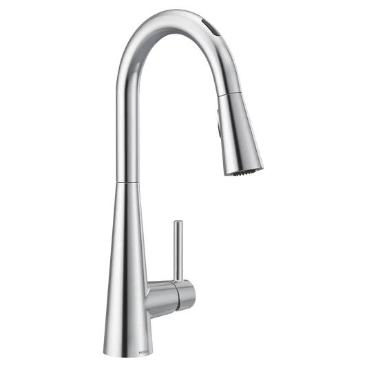 Sleek Smart Faucet Voice Control One-Handle High Arc Pulldown Kitchen Faucet