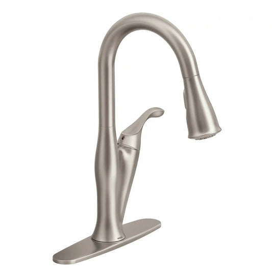 Solidad Matte black one-handle high arc pulldown kitchen faucet