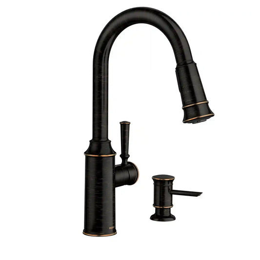 Glenshire Chrome one-handle high arc pulldown kitchen faucet