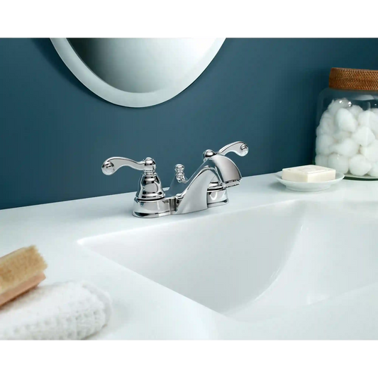 Traditional Two-Handle Low Arc Bathroom Faucet