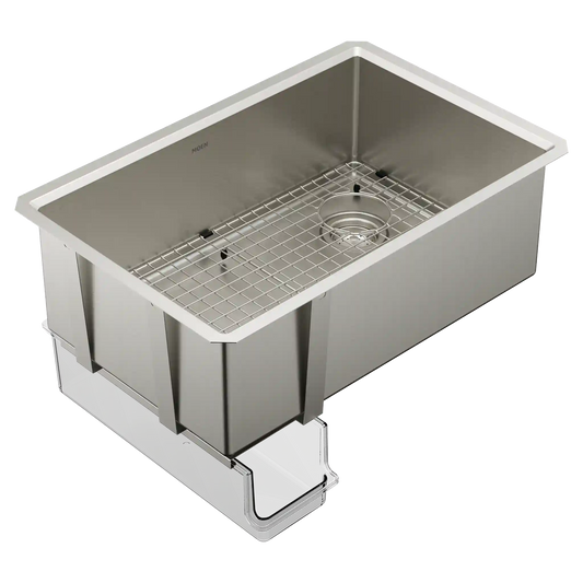 Luxe Chef™ 30” Workstation System Steel Undermount Single Bowl Sink