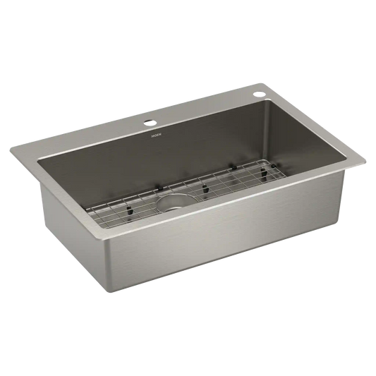 Prep 33" Steel Dual Mount Single Bowl Sink