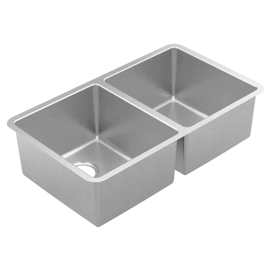 Prep 32" Steel Undermount Double Bowl Sink