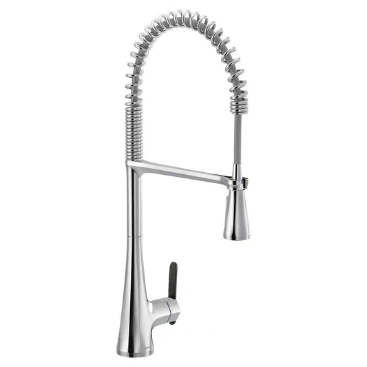 Sinema One-Handle High Arc Pre-Rinse Spring Pulldown Kitchen Faucet