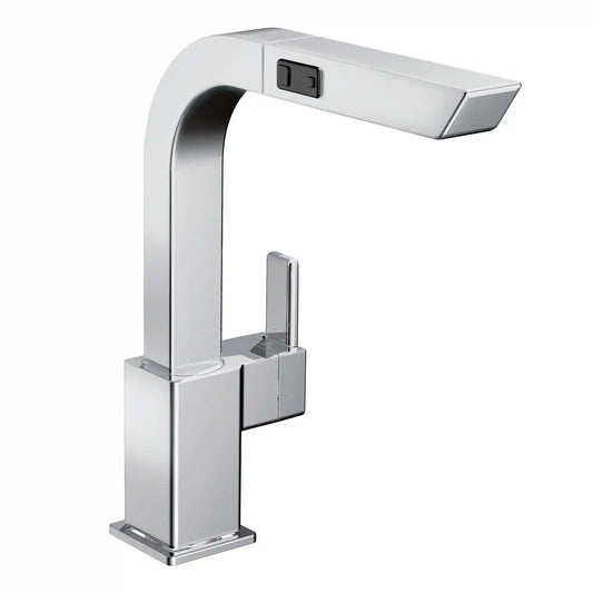 90 Degree One-Handle High Arc Pullout Kitchen Faucet