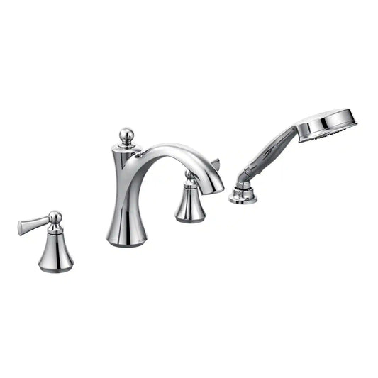 Wynford Two-Handle Diverter Roman Tub Faucet Including Handheld Shower