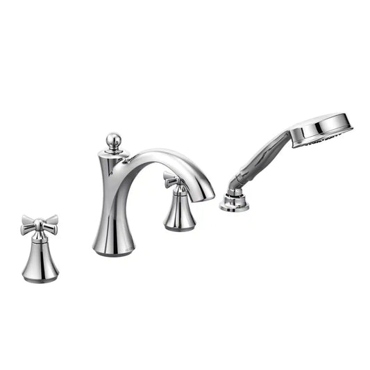 Wynford Two-Handle Diverter Roman Tub Faucet Including Handheld Shower
