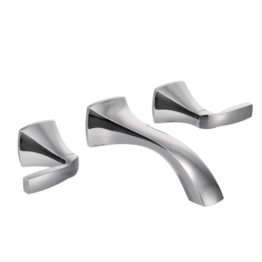 Voss Two-Handle Wall Mount Bathroom Faucet
