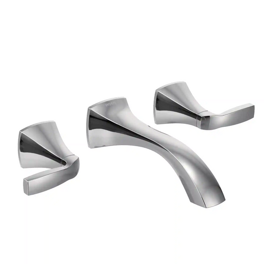 Voss Two-Handle Wall Mount Bathroom Faucet