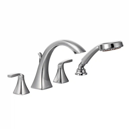 Voss Two-Handle High Arc Roman Tub Faucet Includes Hand Shower