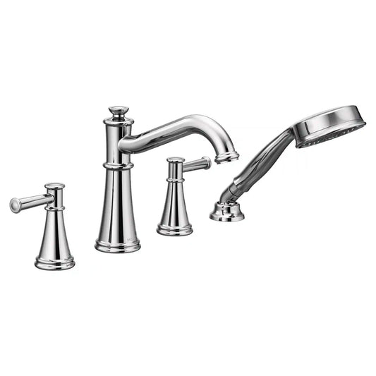 Belfield Two-Handle Diverter Roman Tub Faucet Includes Hand Shower