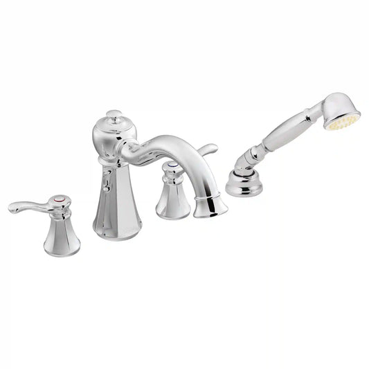 Vestige Two-Handle High Arc Roman Tub Faucet Includes Hand Shower
