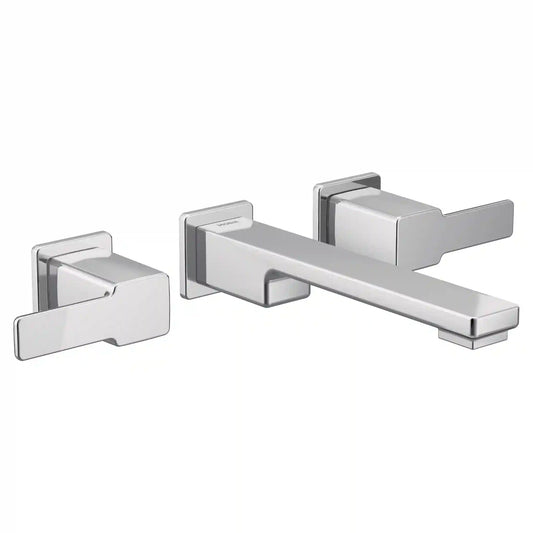 90 Degree Two-Handle Wall Mount Bathroom Faucet