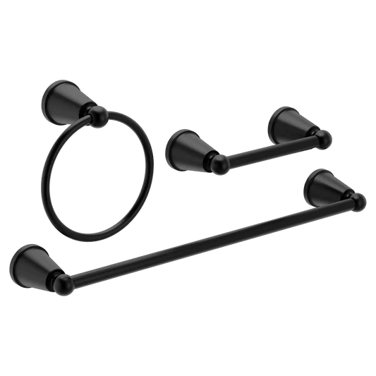 Caldwell 18" Towel Bar Towel Ring Pivoting Paper Holder