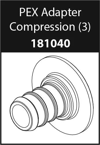 Commercial Parts and Accessories Pex Adapter Compression (Package Of 3)