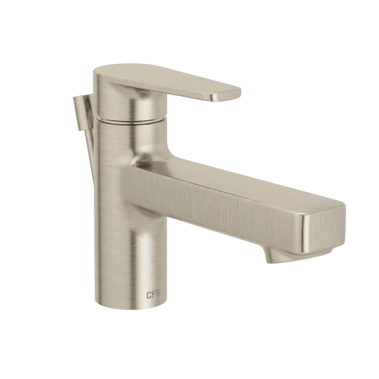 Slate Brushed nickel one-handle low-profile bathroom faucet