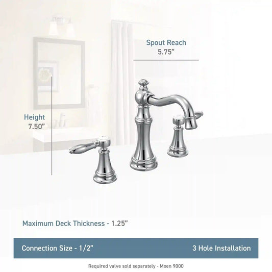 Weymouth Two-Handle High Arc Bathroom Faucet