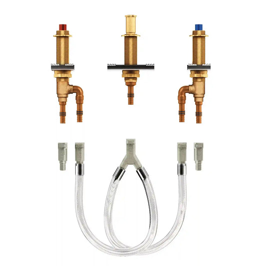 M-Pact Two Handle Roman Tub Valve 10" Center 1/2" Crimp Ring Pex Cold Expansion Pex Connection