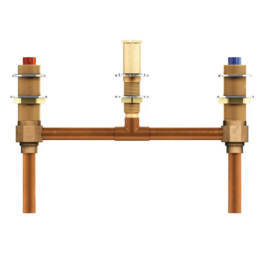 M-Pact Two Handle Roman Tub Valve 10" Center 1/2" CC Connection