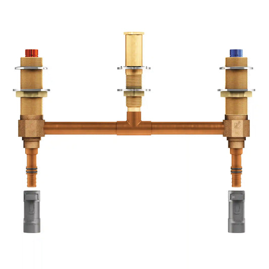 M-Pact Two Handle Roman Tub Valve 10" Centers 1/2" Pex with 1/2" Cpvc Adapters