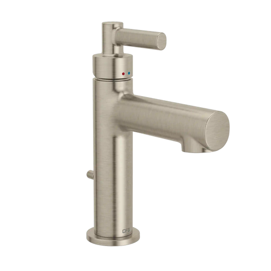 Aluma Brushed nickel one-handle low arc bathroom faucet