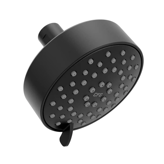 CFG Matte black three-function 4" diameter spray head standard
