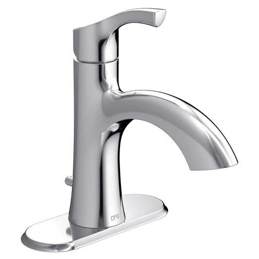 Ash Chrome one-handle low arc bathroom faucet