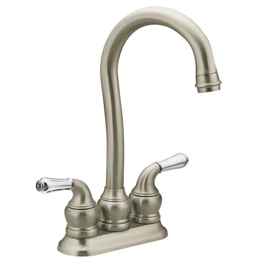 Monticello Chrome two-handle high arc bar faucet