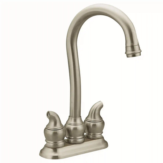 Monticello Chrome two-handle high arc bar faucet