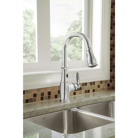 Brantford One-Handle High Arc MotionSense Dual Sensor Pulldown Kitchen Faucet