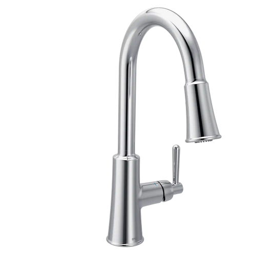 Ember Chrome one-handle high arc pulldown kitchen faucet