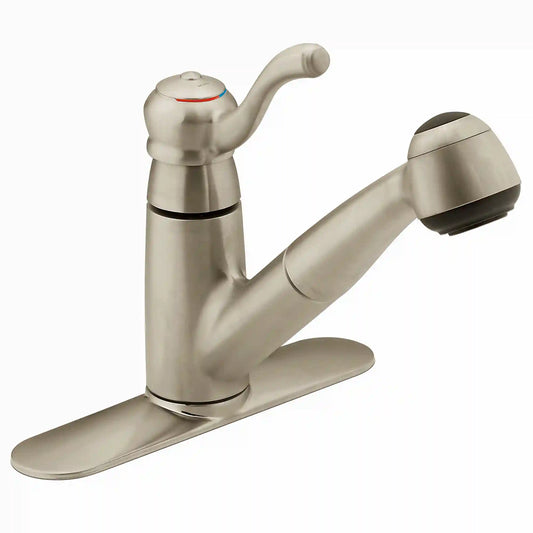Colonnade Chrome one-handle low arc pullout kitchen faucet