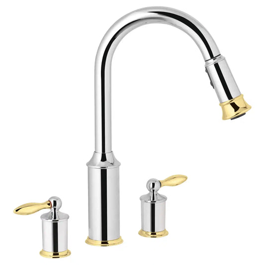 Aberdeen Two-Handle High Arc Pulldown Kitchen Faucet