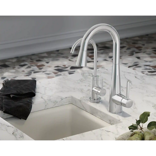 Sleek One-Handle Pulldown Bar Faucet