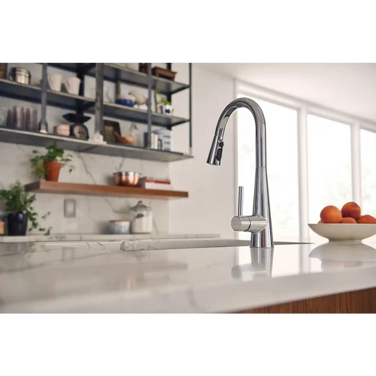 Sleek One-Handle High Arc Pulldown Kitchen Faucet