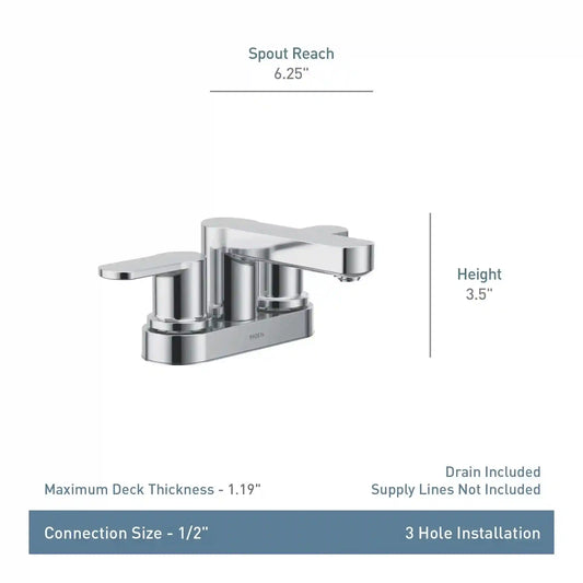 Laris Two-Handle Low Arc Bathroom Faucet