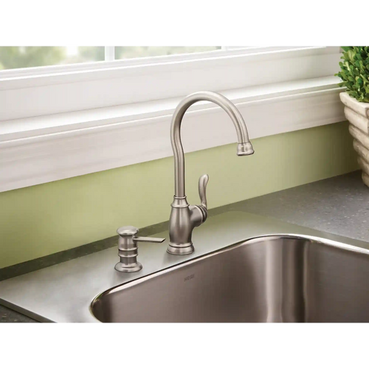 Anabelle Spot resist stainless/softgrip one-handle high arc single mount bar faucet
