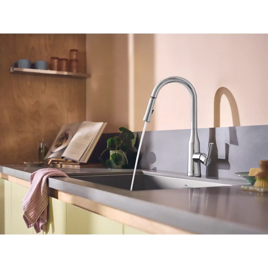 Skiles One-Handle High Arc Pulldown Kitchen Faucet with SwivelControl