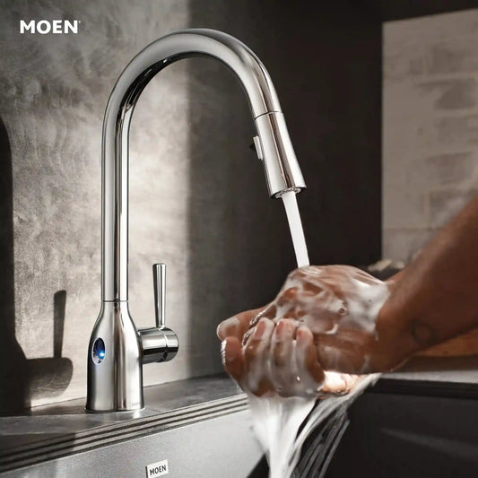 Adler MotionSense Wave Single Sensor One-Handle High Arc Pulldown Kitchen Faucet
