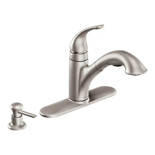 Caprillo One-Handle Low Arc Pullout Kitchen Faucet