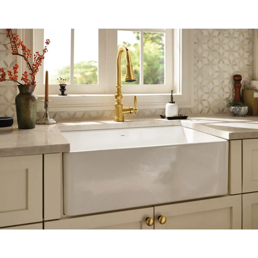Host 30" Fireclay Undermount Apron Front Single Bowl Sink