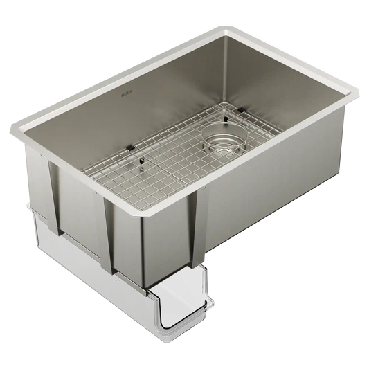 Luxe Chef™ 30” Workstation System Steel Undermount Single Bowl Sink