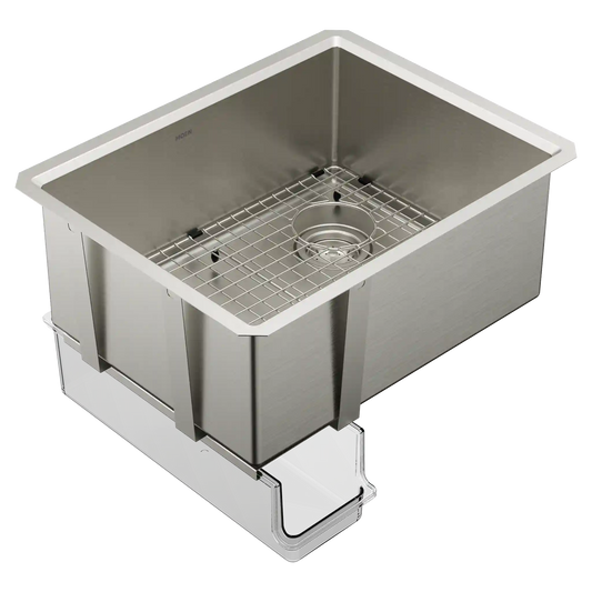Luxe Chef™ 27” Workstation System Steel Undermount Single Bowl Sink